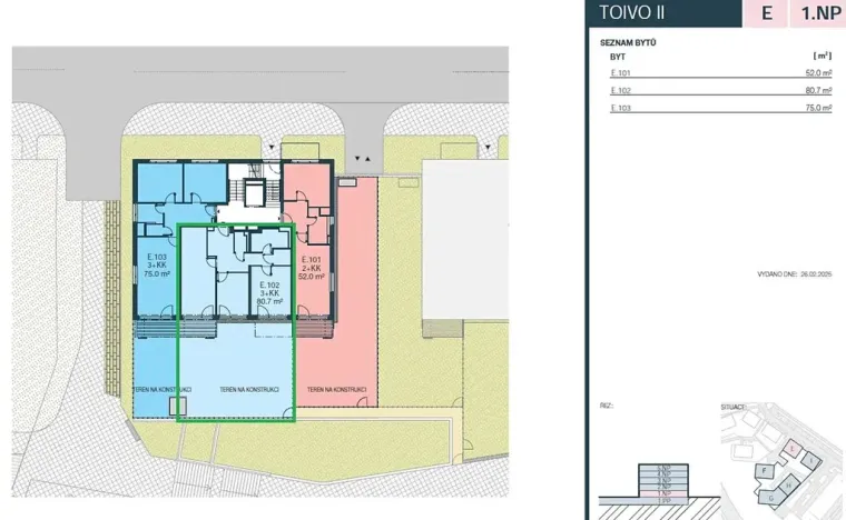 Prodej bytu 3+kk, Praha - Chodov, Komárkova, 81 m2