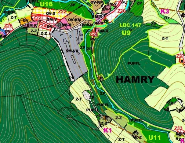 Prodej pozemku pro bydlení, Hamry, 5400 m2