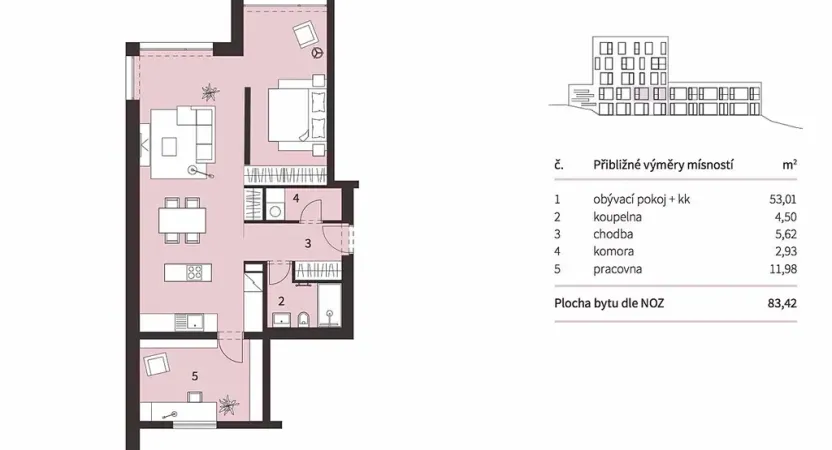 Prodej bytu 3+kk, Praha - Hodkovičky, Na lysinách, 80 m2