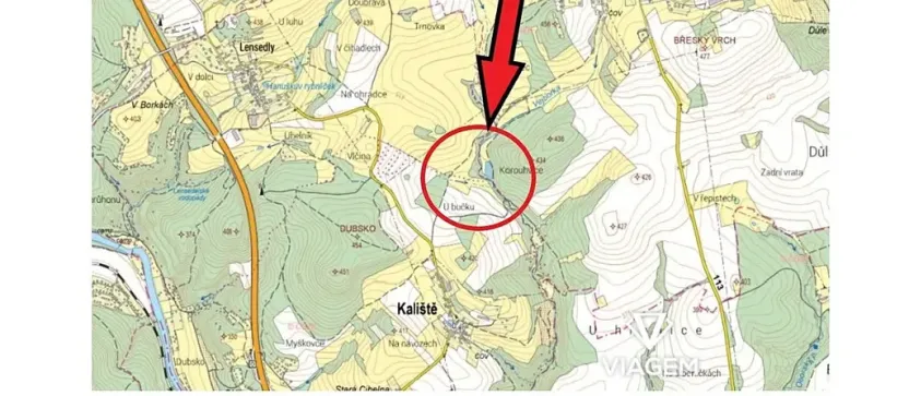 Prodej podílu pole, Ondřejov, 970 m2