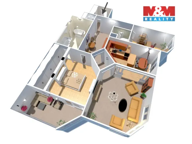 Pronájem bytu 3+kk, Praha - Stodůlky, Volutová, 135 m2