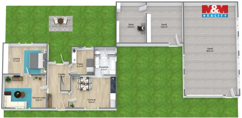 Prodej rodinného domu, Chotětov - Hřivno, 105 m2