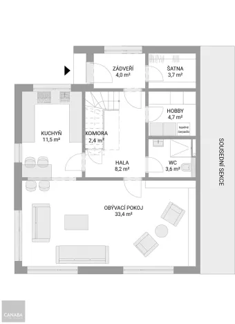Prodej rodinného domu, Škvorec, 142 m2
