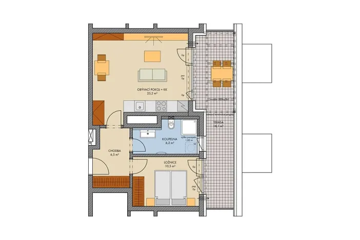 Prodej bytu 2+kk, Kralupy nad Vltavou, Nádražní, 52 m2