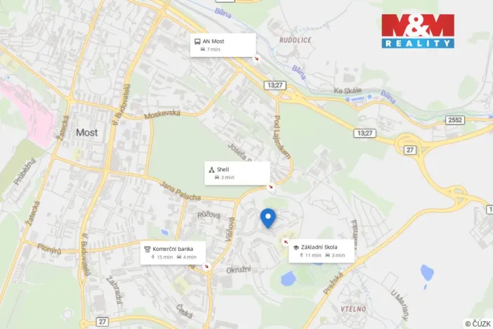 Pronájem bytu 3+1, Most, Josefa Ševčíka, 68 m2