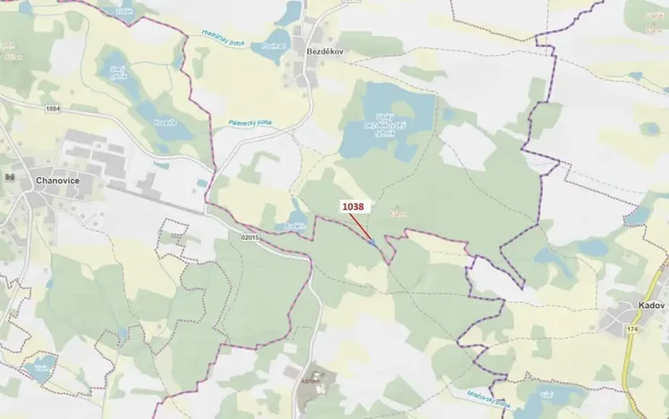 Dražba lesa, Hradiště, 1028 m2