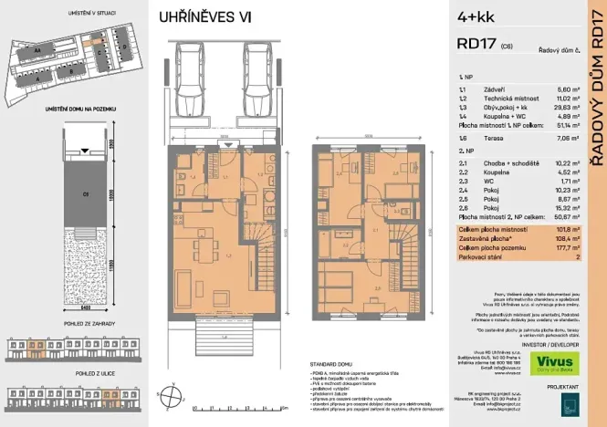Prodej rodinného domu, Praha - Uhříněves, Oty Bubeníčka, 102 m2