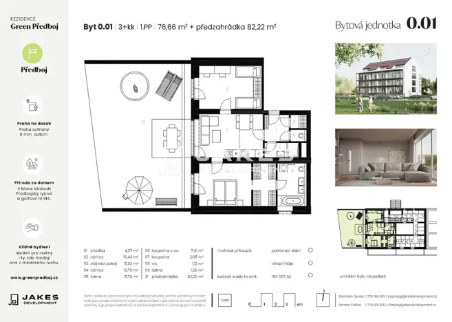 Prodej bytu 3+kk, Předboj, Ke Tvrzi, 77 m2