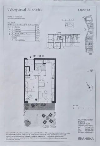 Prodej bytu 2+kk, Praha - Hostavice, U Hostavického potoka, 52 m2