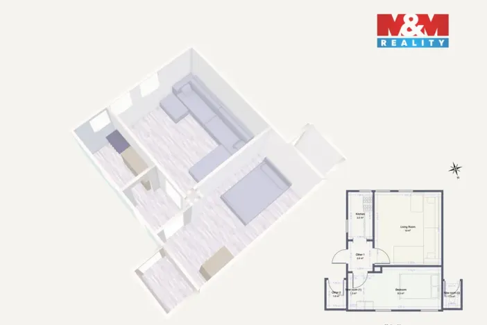 Pronájem chaty, Chotilsko - Křeničná, 32 m2