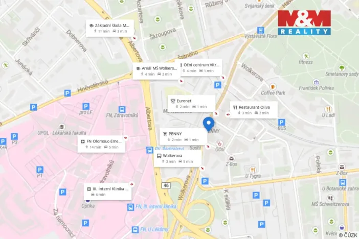 Prodej bytu 1+kk, Olomouc, Wolkerova, 33 m2