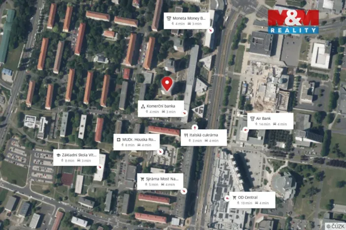 Prodej bytu 3+1, Most, M. G. Dobnera, 63 m2