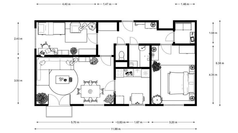 Prodej bytu 3+1, Praha - Záběhlice, Božkovská, 70 m2