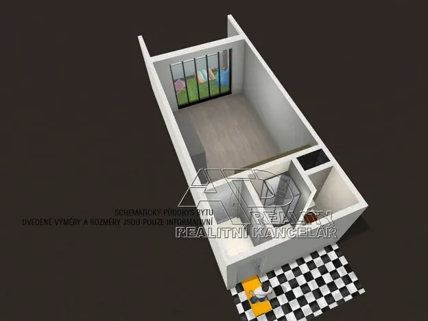 Pronájem bytu 1+kk, České Budějovice, 23 m2