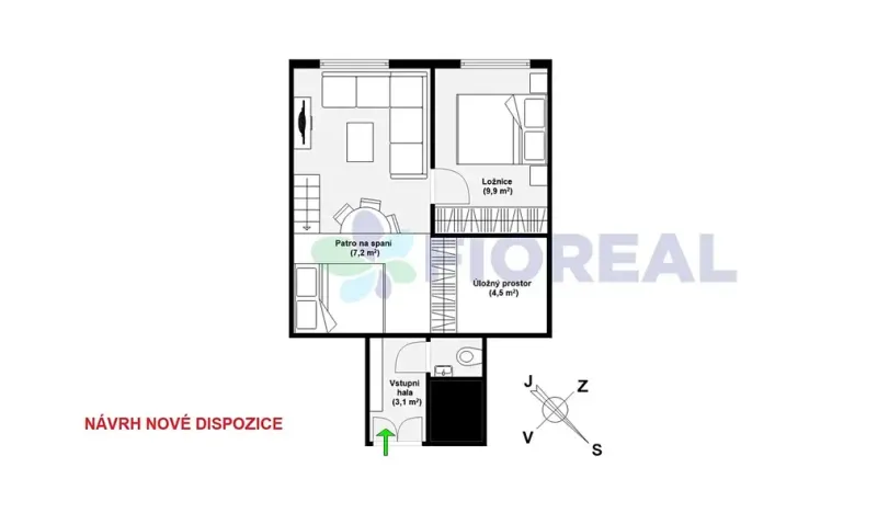 Prodej bytu 2+kk, Praha - Nusle, 5. května, 40 m2