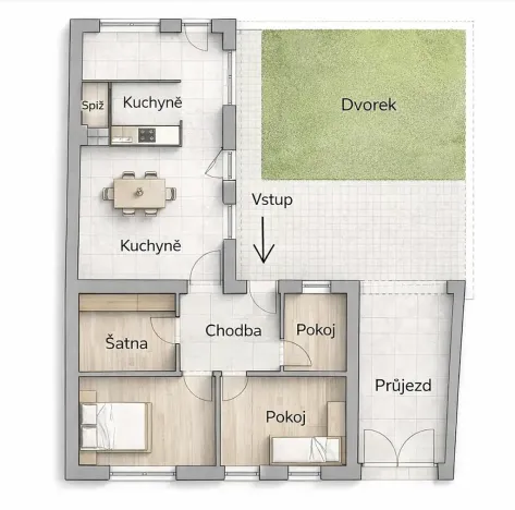 Prodej rodinného domu, Kyjov, třída Palackého, 136 m2