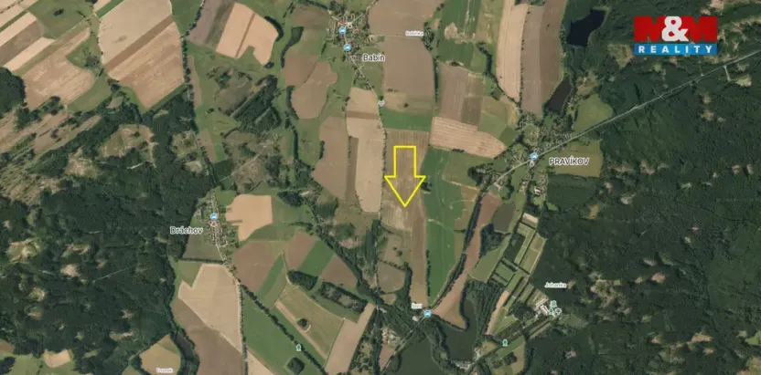 Prodej pole, Kamenice nad Lipou - Pravíkov, 1744 m2