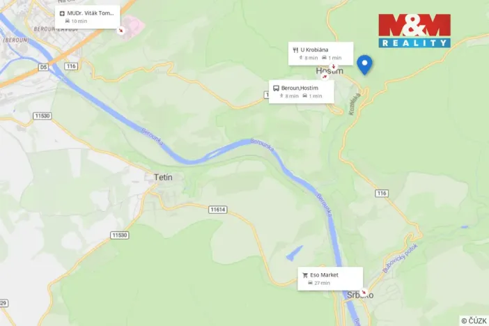 Prodej louky, Beroun - Beroun-Hostim, 2017 m2