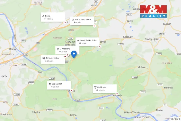 Prodej louky, Beroun - Beroun-Hostim, 3521 m2