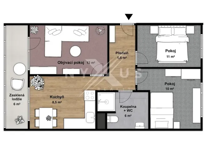Prodej bytu 3+1, Praha - Prosek, Veltruská, 61 m2