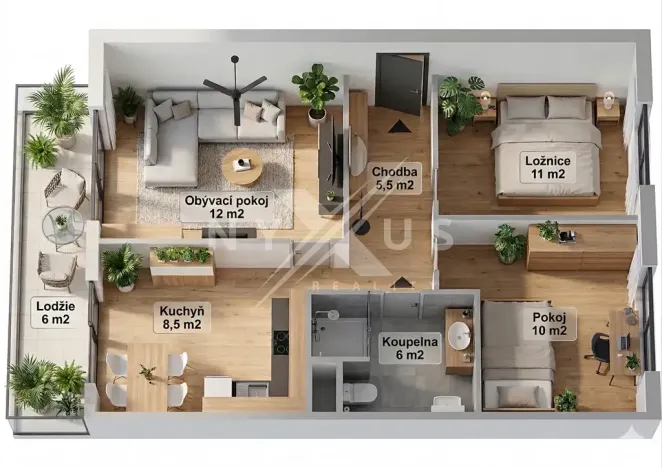 Prodej bytu 3+1, Praha - Prosek, Veltruská, 61 m2