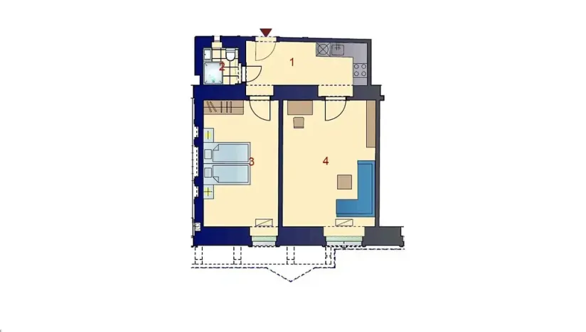 Pronájem kanceláře, Praha - Vinohrady, Mánesova, 52 m2