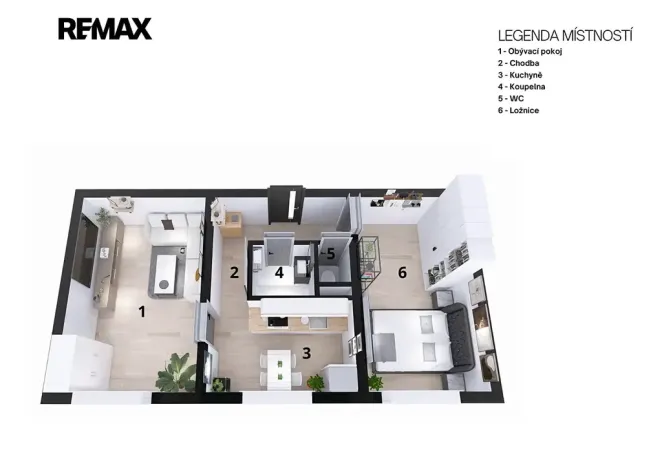 Prodej bytu 2+1, Pardubice, Benešovo náměstí, 52 m2