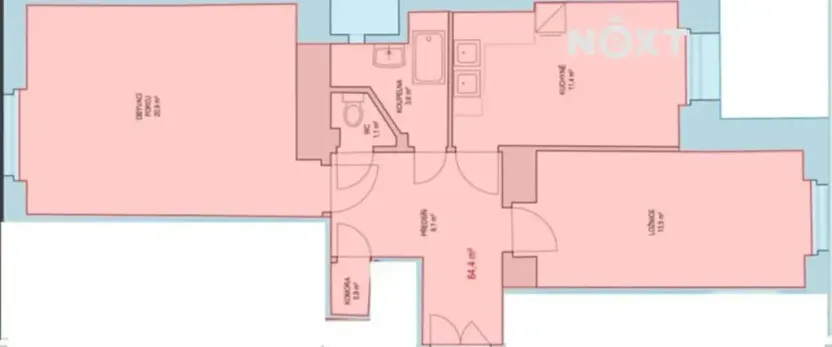 Pronájem bytu 2+1, Praha - Žižkov, Žerotínova, 64 m2