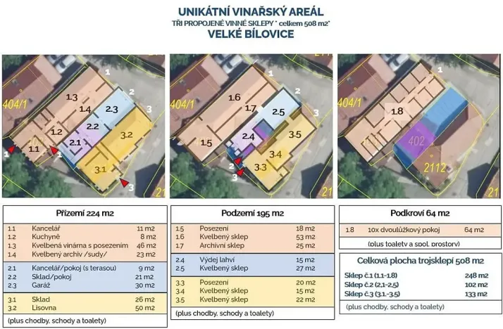 Prodej komerční, Velké Bílovice, 508 m2