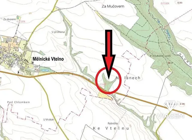 Prodej podílu lesa, Mělnické Vtelno, 8584 m2