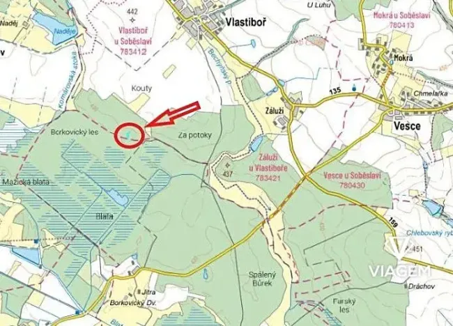 Prodej podílu lesa, Vlastiboř, 1755 m2