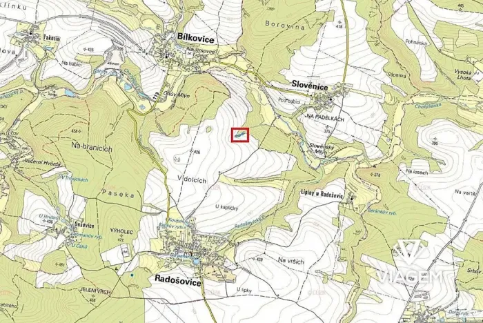 Prodej podílu lesa, Radošovice, 683 m2