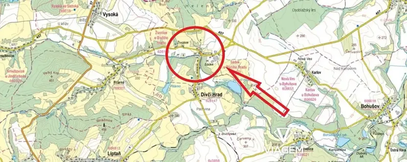 Prodej zahrady, Dívčí Hrad, 862 m2