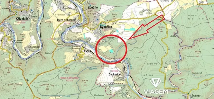 Prodej podílu pole, Sýkořice, 7635 m2