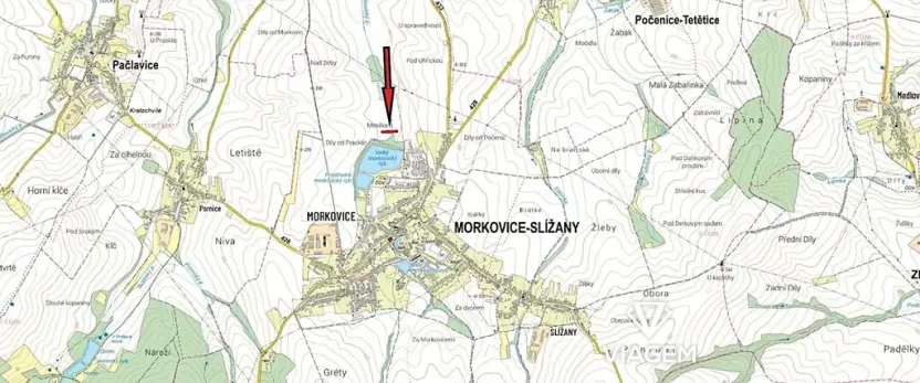 Prodej podílu pole, Morkovice-Slížany, 343 m2