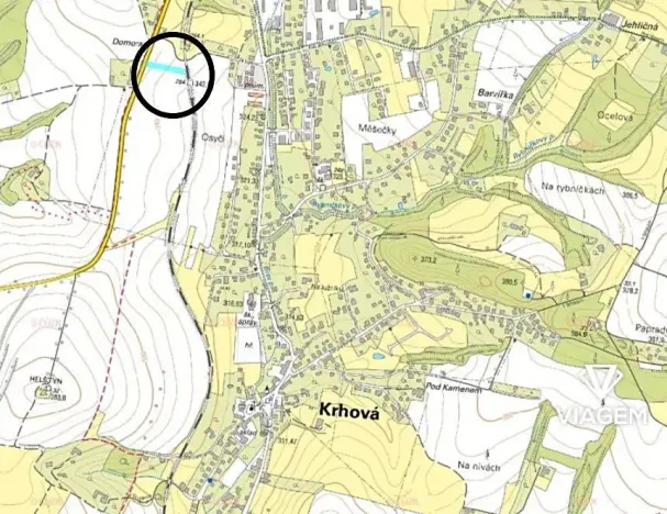 Prodej podílu pole, Krhová, 328 m2