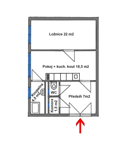 Pronájem bytu 2+kk, Praha - Holešovice, Dělnická, 54 m2
