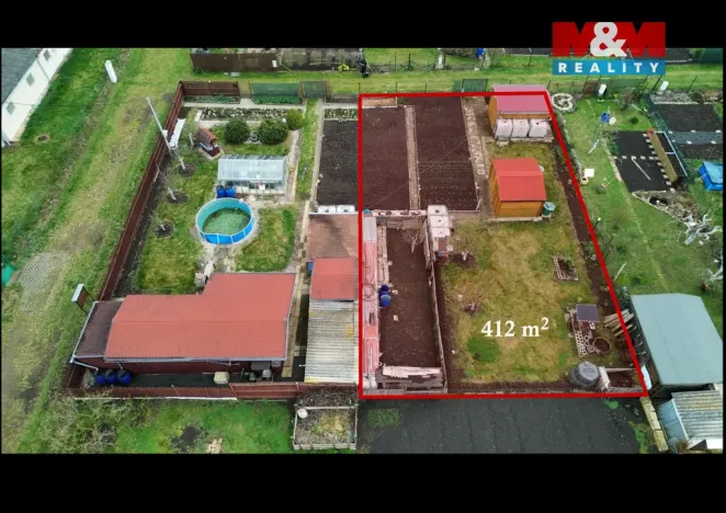 Prodej zahrady, Podbořany, 412 m2