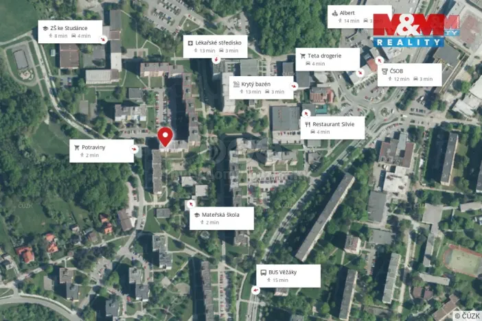 Pronájem bytu 1+1, Orlová, Ke Studánce, 36 m2