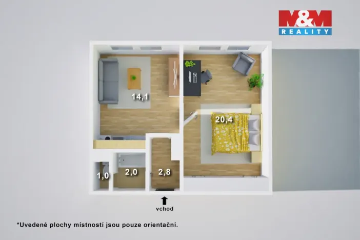 Prodej bytu 1+1, Teplice - Řetenice, Bratislavská, 40 m2