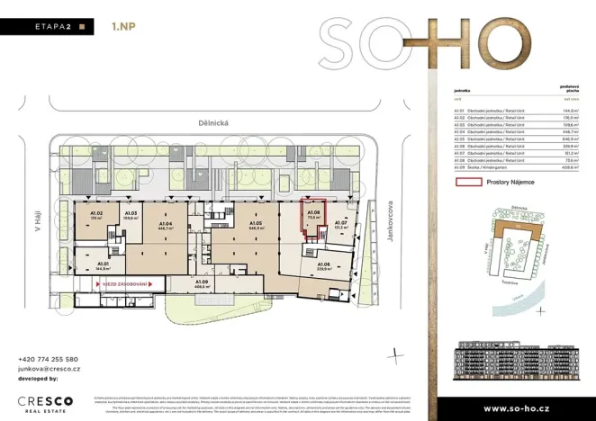 Pronájem obchodního prostoru, Praha - Holešovice, Dělnická, 74 m2