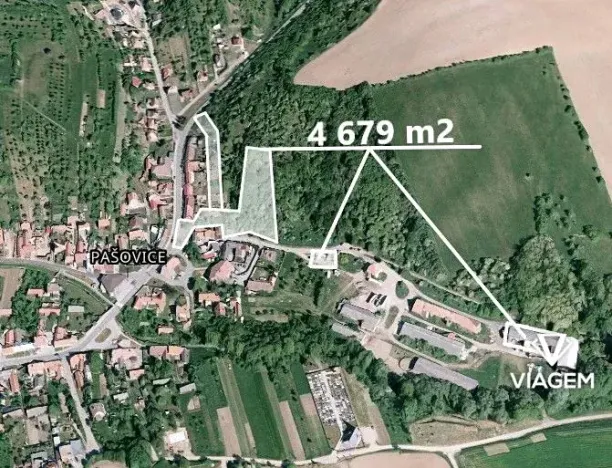 Prodej podílu zahrady, Pašovice, 909 m2