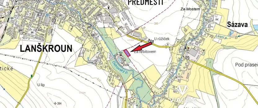 Prodej podílu pole, Sázava, 2130 m2