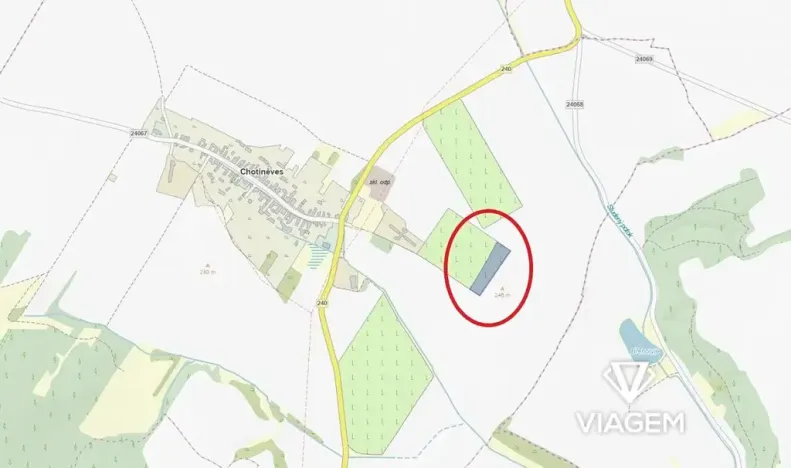 Prodej podílu pole, Chotiněves, 3600 m2