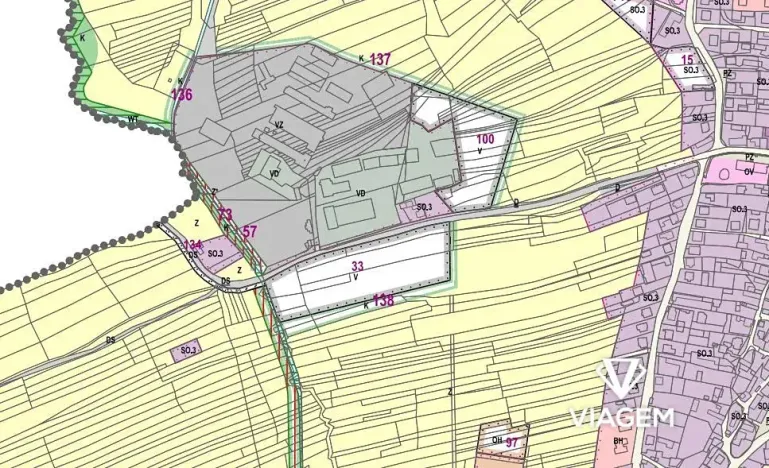 Prodej podílu zahrady, Újezd, 695 m2