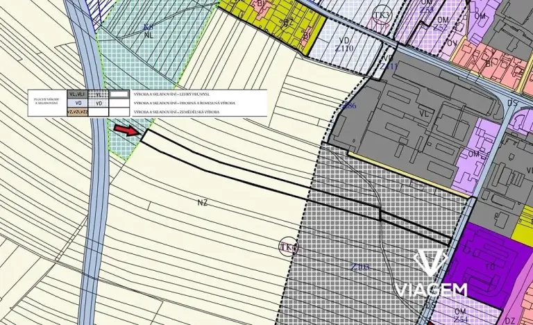 Prodej podílu komerčního pozemku, Moravské Budějovice, 3586 m2