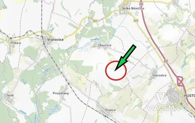 Prodej podílu pole, Uherčice, 182 m2