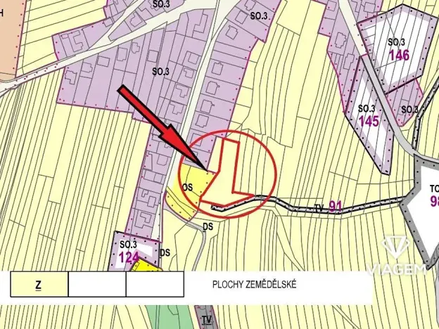 Prodej podílu zahrady, Újezd, 535 m2