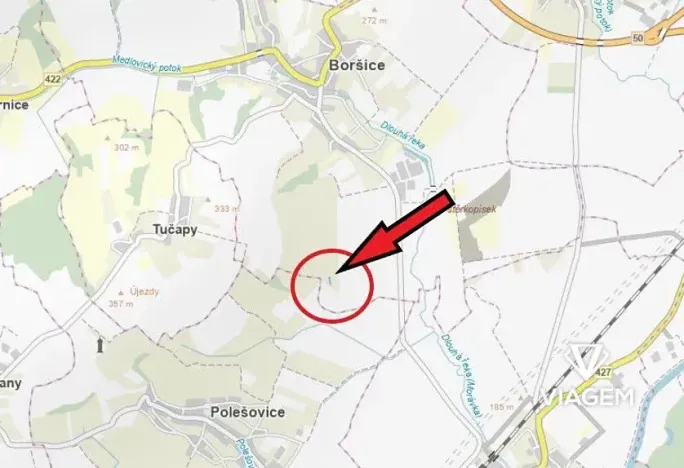 Prodej podílu pole, Boršice, 262 m2