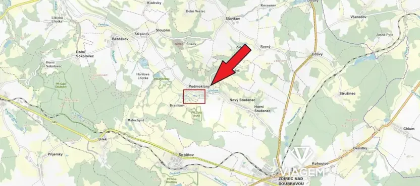 Prodej zahrady, Podmoklany, 3274 m2